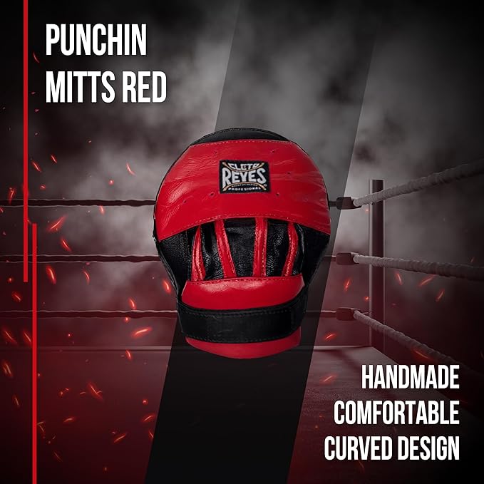 CLETO REYES Boxing Punching Mitts, Focus Sparring Striking Training Punch Pads, MMA, Kickboxing, Muay Thai, Leather-StrideForce Fitness