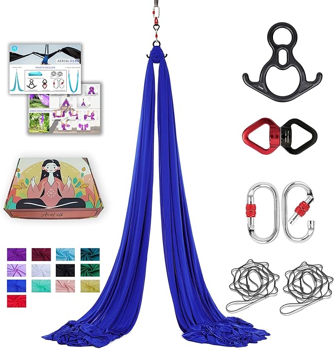 Aerial Silks 11 Yards Aerial Silks For Home Aerial Yoga Swing Aerial Yoga Hammock Swing Aerial Silk For Gymnastics-StrideForce Fitness
