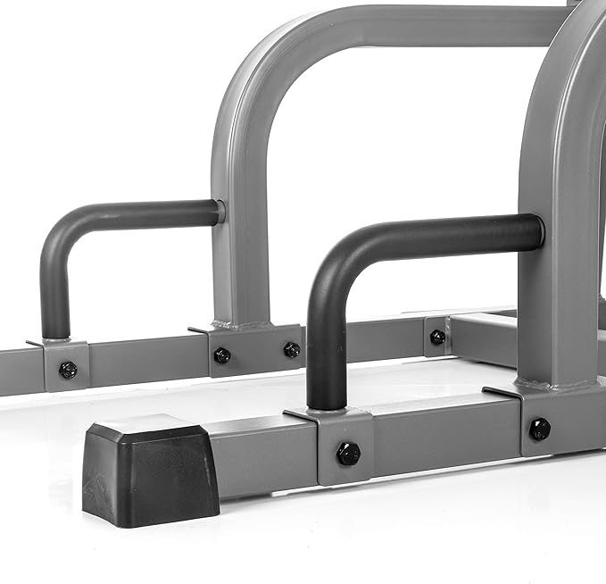 XMARK Knee Raise, Dip Stand with Push Up Station, Commercial Vertical Knee Raise, Captain's Chair, Upper Body and Core Workout Machine-StrideForce Fitness