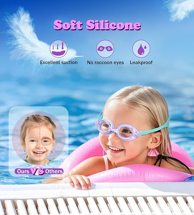 Aegend 2 Pack Kids Goggles, Swimming Goggles for Kids Age 4-16 Boys and Girls Youth, Anti-Fog Waterproof Anti-UV Pool Goggles-StrideForce Fitness