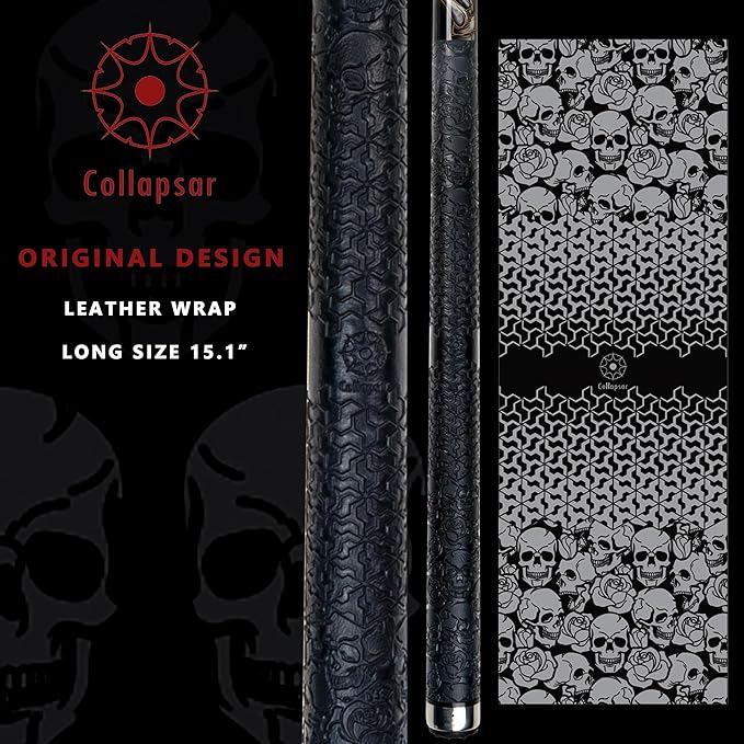 Collapsar CBP Pool Stick with 1X1 Hard Case,13mm Tip with Low Deflection Technology Billiard Cue,58" 2-Pieces 19-21 oz Professional Pool Cue Set-StrideForce Fitness