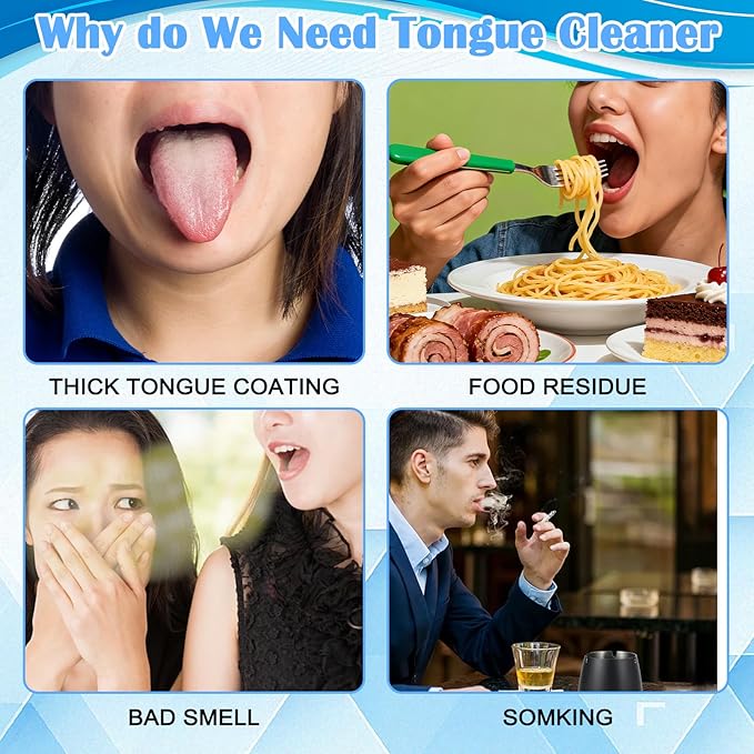 3 Pack Colorful Metal Tongue Scraper for Adults Stainless Steel Tongue Cleaner Tongue Brush Gentle Stylish Tongue Scrapers for Bad Breath Oral Hygiene Cleaning Tool