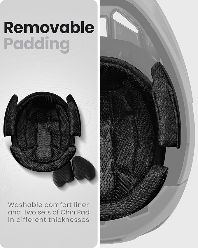 OutdoorMaster MIPS Full Face Mountain Bike Helmet for Men & Women - Two Removable Chin Pad, Ventilation Lightweight - Racing Downhill DH BMX MTB Helmet-StrideForce Fitness