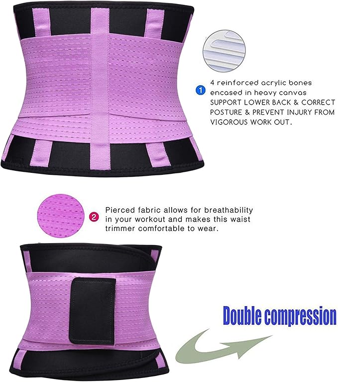 VENUZOR Waist Trainer Belt for Women - Waist Cincher Trimmer - Slimming Body Shaper Belt - Sport Girdle Belt (UP Graded)-StrideForce Fitness