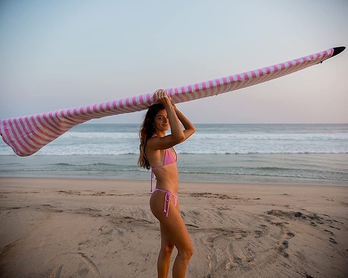 Surf Squared Surfboard Sock Cover and Paddleboard Cover - Lightweight Stretch Protective Surfboard Bag - Surfing Accessories - Shortboard, Longboard, Hybrid, Wakesurf, Standup Paddleboard SUP-StrideForce Fitness