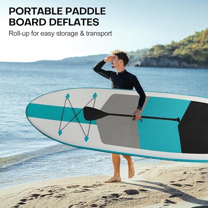 Panana Inflatable Stand Up Paddle Board, 10'x31 x6 SUP with Premium Paddle Board Accessories Kit, Anti-Slip EVA Deck for Adults Youth of All Skill Levels-StrideForce Fitness