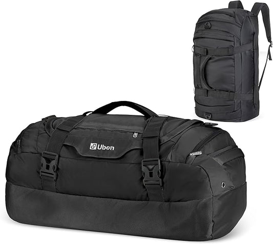 Ubon Large Duffel Bag Weekender Bags with Shoe Compartments 4-Way Sports Gym Backpack with Padded Straps Camping Traveling Duffle Bag-StrideForce Fitness