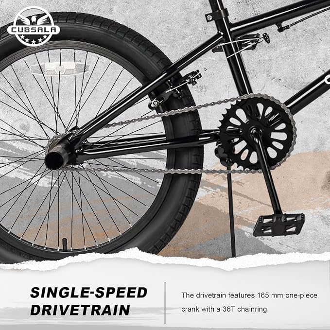 Freestyle BMX Bike, 18 20 Inch Kids Bicycle for 5-13 Years Old Kids and Beginner Level Rider, Multiple Colors-StrideForce Fitness