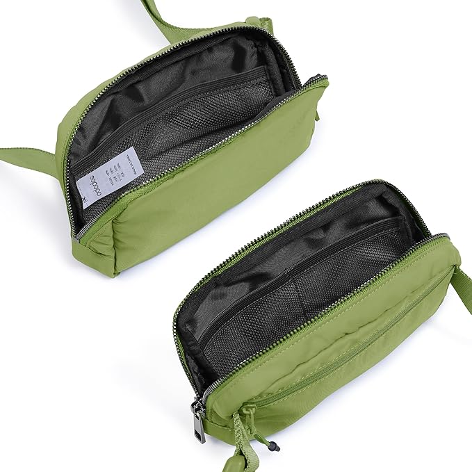 ODODOS Unisex Mini Belt Bag with Adjustable Strap Small Fanny Pack for Workout Running Traveling Hiking, Olive-StrideForce Fitness
