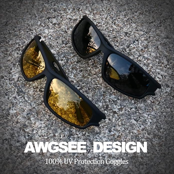 Polarized Sports Sunglasses for Men 100% UV Protection Wrap Around Unbreakable Sun Glasses for Fishing Driving-StrideForce Fitness