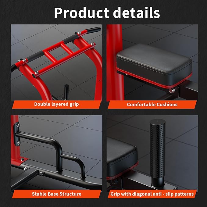 sogesfurniture Adjustable Dip Station & Pull Up Bar – Heavy Duty Calisthenics Workout Equipment for Home Gym, Multi-Function Fitness Training with Push Up Handles, Dips, Pull Ups & Push Ups-StrideForce Fitness