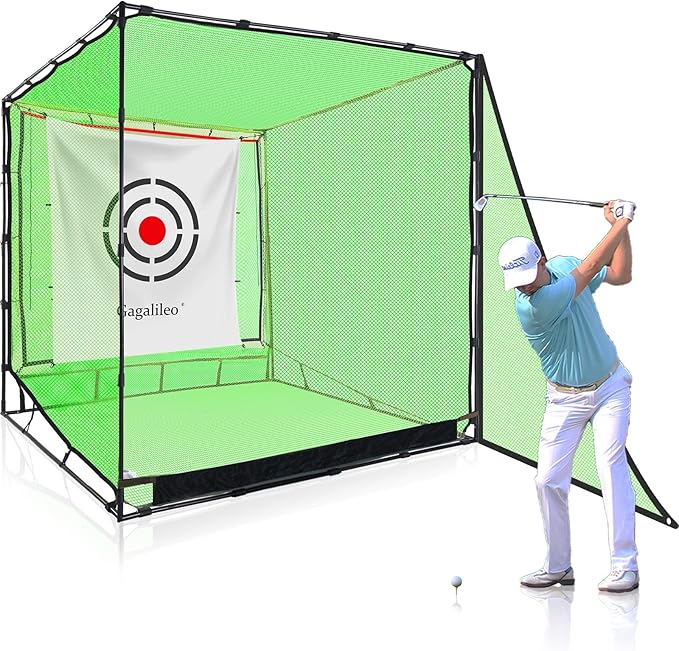 Golf Practice Hitting Nets for Backyard Driving Indoor Use Heavy Duty Practice Golf Driving Nets for Backyard Premium Portable Golf Impact Nets Cages with Frame-StrideForce Fitness