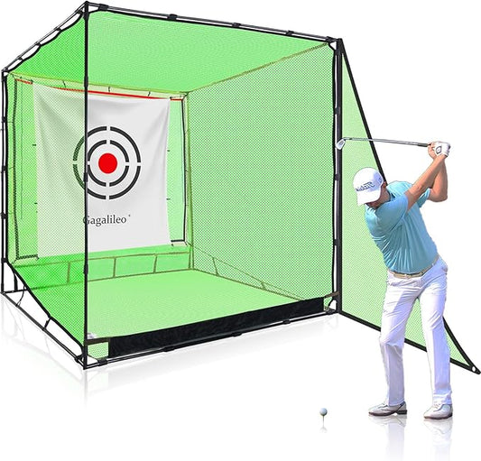 Golf Practice Hitting Nets for Backyard Driving Indoor Use Heavy Duty Practice Golf Driving Nets for Backyard Premium Portable Golf Impact Nets Cages with Frame-StrideForce Fitness