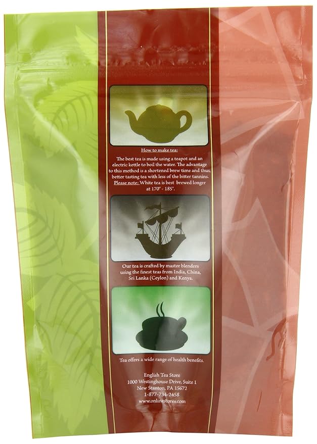 English Tea Store Loose Leaf, British Earl Grey Flavored White Tea, 2 Ounce-StrideForce Fitness