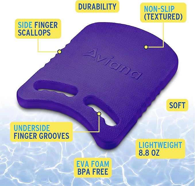 Junior Kickboard Buoy for Youth Children & Toddlers Swimming Aid & Exercise Training Board for Kids to Learn to Swim with Kick Boards in Pool BPA Free-StrideForce Fitness
