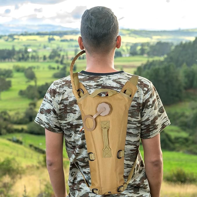 4 Pack Tactical Hydration Backpack with 3L Water Bladder Military Daypack Water Backpack Lightweight Hydration Back Pack for Running Cycling Climbing Hiking for Men Women-StrideForce Fitness