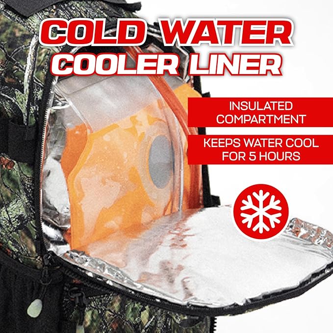 RAVERUNNER® Dino Festival Water Backpack - Dual Chamber Hydration - 3L Insulated Water Backpack for Raves, Festivals, Hiking, Running - Festival Hydration Pack for Hydration Backpack Rave-StrideForce Fitness