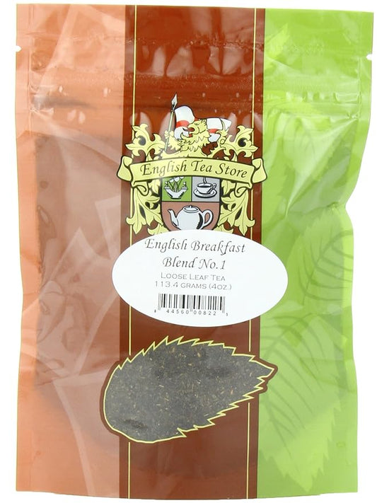 English Breakfast Blend No. 1 | Fine Cut Loose Leaf | Bold & Malty Assam-Kenyan Mix | Strong Morning Brew in Resealable 4oz Pouch | Quick Steep | Great Hot or Iced-StrideForce Fitness