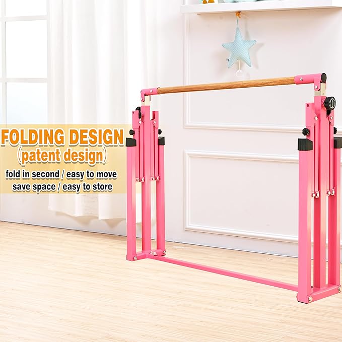 4FT/5FT Gymnastic Bar Set Gymnastics Horizontal Bar Gymnastics Kip Bar for Kids Home Use-StrideForce Fitness