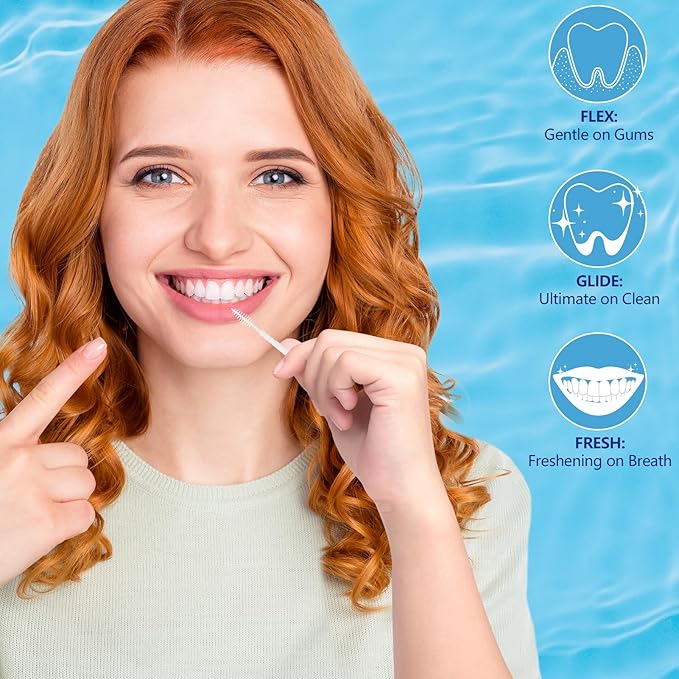 Brushpicks Interdental Toothpicks,Soft Bristle Dental Floss Picks Toothpicks,Helps Removes Plaque and Debris Between Your Teeth 900PCS (Pack of 3)