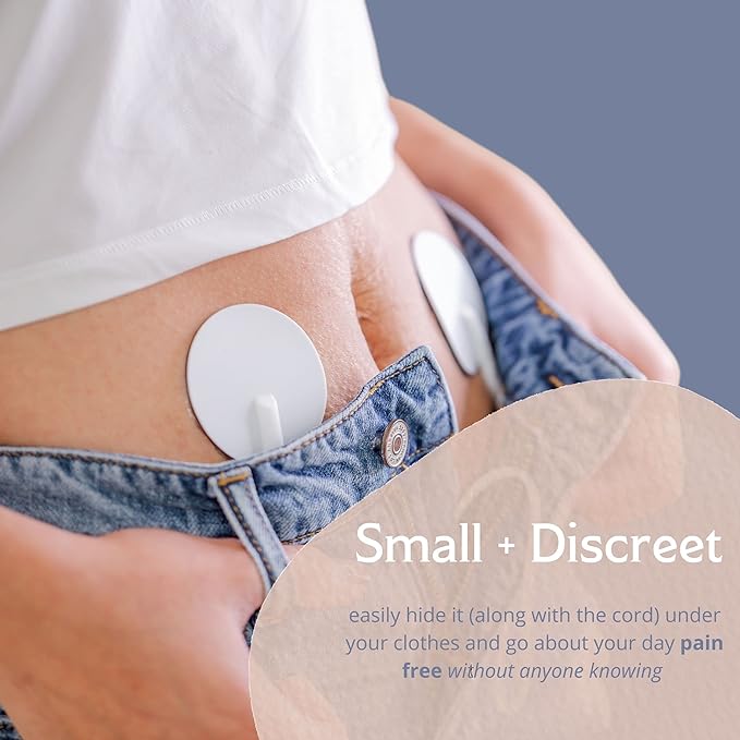 Pixie Period Pain Relief Device - Best PMS Relief Simulator with TENS Technology - Thinnest Wearable Tens Unit - Unnoticable Under Clothes - Menstrual Cramp Comfort - Alternative to Heating Pads
