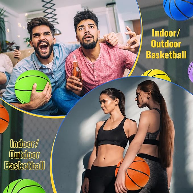 Jerify 12 Pack Official Size Rubber Basketballs for Kids Child Junior Youth Indoor Outdoor Sports Basket Balls with Pump Back to School Student Gifts Operation Christmas Bulk Items-StrideForce Fitness