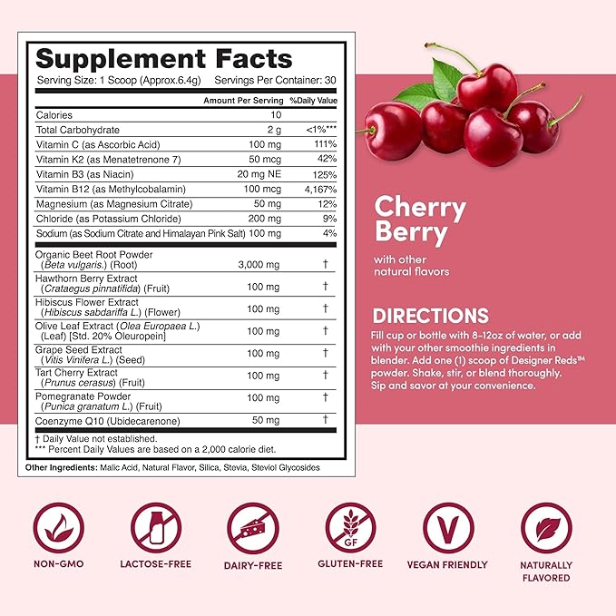 Designer Wellness, Designer Greens Superfood Powder with Prebiotics, Probiotics, Antioxidants, and Detox Support, 30 Servings-StrideForce Fitness