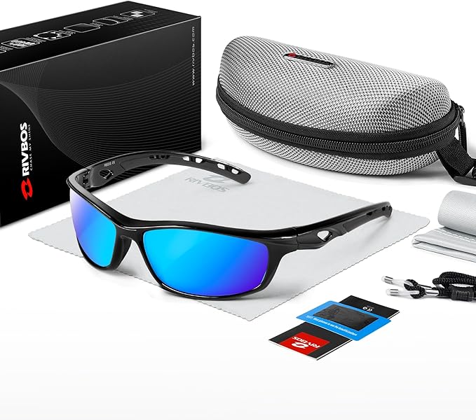 RIVBOS Sunglasses for Men Women Polarized UV Protection Sports Fishing Driving Shades Cycling RB833-StrideForce Fitness
