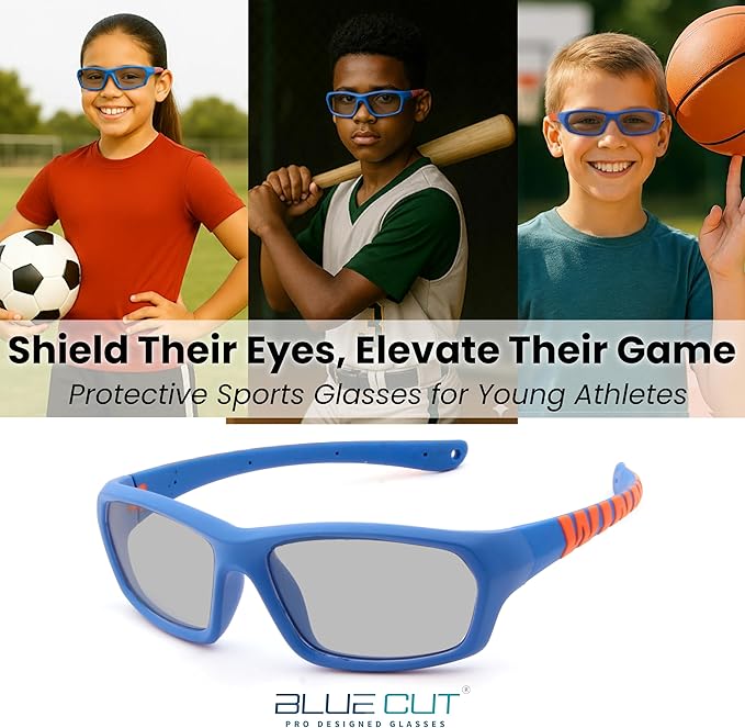 BLUE CUT Sports Protection Goggles, Photochromic Lenses Safety Glasses for Basketball, Pickleball and Outdoor Sports-StrideForce Fitness