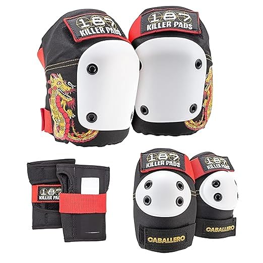 187 Killer Pads Six Pack Pad Set, Elbow Pads, Knee Pads, and Wrist Guards - Ideal for Skateboarding, Roller Skating, and Inline Skating-StrideForce Fitness