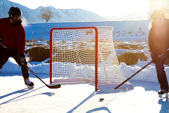 Skywalker Sports Competitive Series 6’ x 4’ Hockey Goal, White/Red (SSHG6400)-StrideForce Fitness