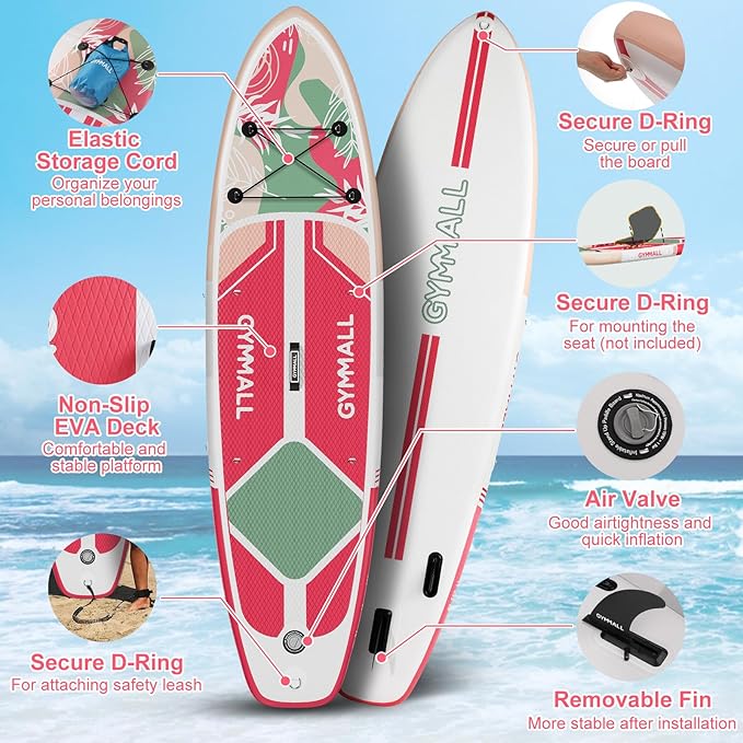 Paddle Board, Inflatable Stand Up SUP Paddle Boards for Adults & Youths of All Skill Levels, Wide & Non-Slip Deck Design Blow Up Paddleboards with Premium Accessories & Storage Bag-StrideForce Fitness