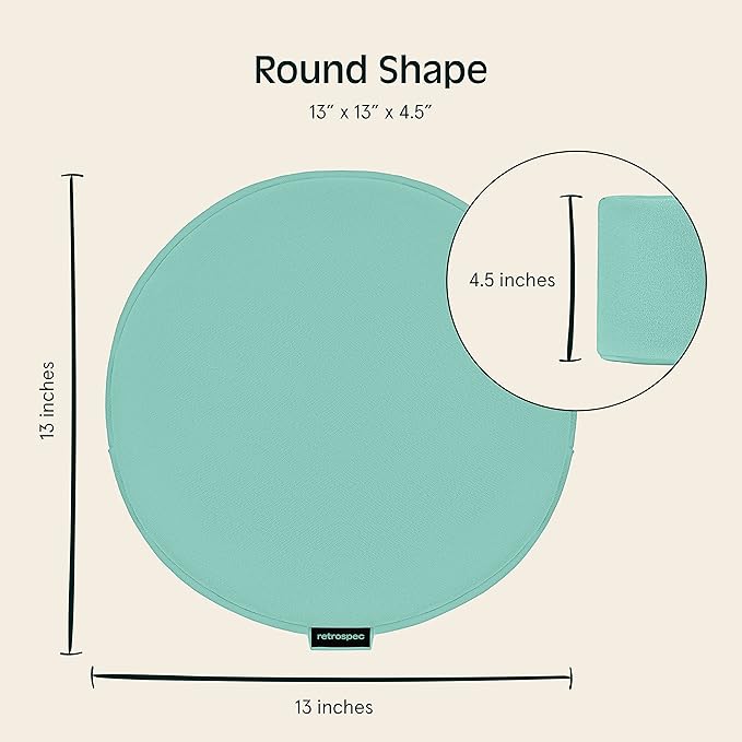 Retrospec Sedona Zafu Meditation Cushion Filled w/Buckwheat Hulls - Yoga Pillow for Meditation Practices - Machine Washable 100% Cotton Cover & Durable Carry Handle, Round-StrideForce Fitness