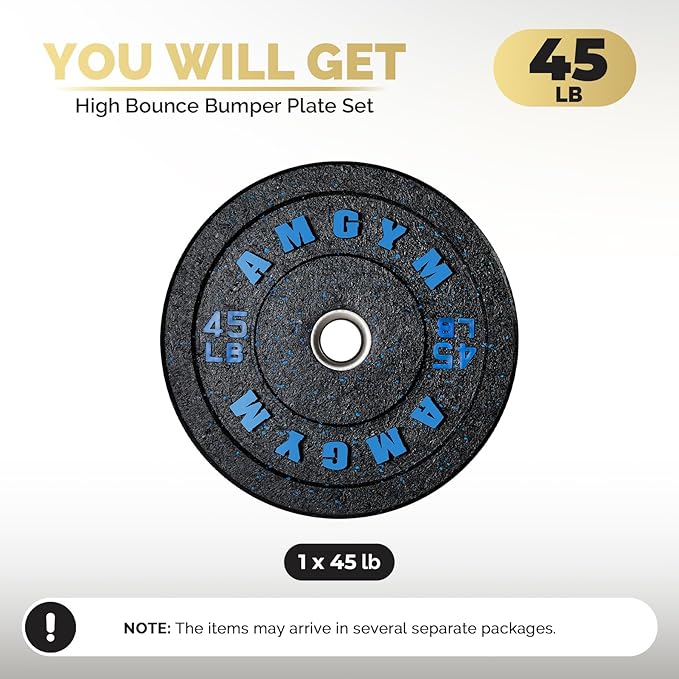 2 Inch Bumper Plates，10-500lbs，Barbell Rubber Olympic Weight Plates Set for Home Gym, Strength Training & Weight Lifting, Multiple Options Colors-StrideForce Fitness