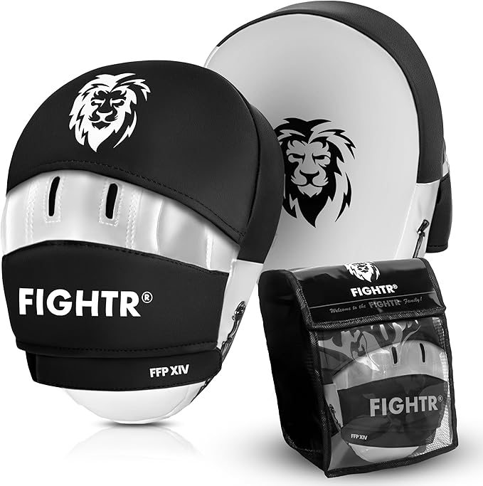 FIGHTR® Premium Punching Mitts - Ideal Padding & Stability | Boxing Mitts for Martial Arts incl. Carry Bag | Focus Pads for Boxing, MMA, Muay Thai, etc.-StrideForce Fitness