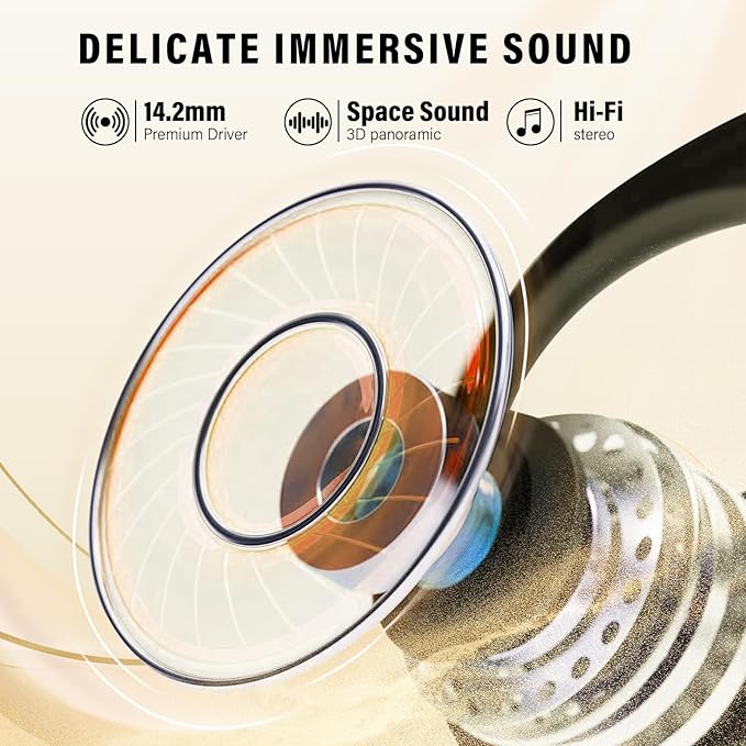 Open Ear Headphones, Bluetooth 5.4 Headphones Sports, Premium Sound with HD Mic Wireless Earbuds, 48H Playtime LED Power Display Ear Buds, IPX7 Lightweight Comfort Earphones for Running, White-StrideForce Fitness