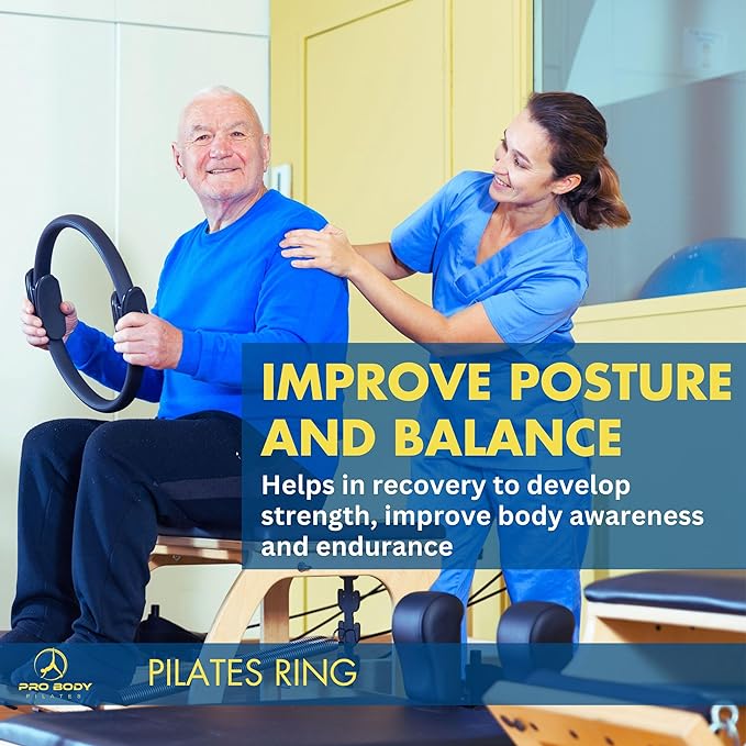 ProBody Pilates Fitness Circle – 14 Inch Pilates Ring for Focusing on Toning Inner Thighs, Arms, and Core-StrideForce Fitness