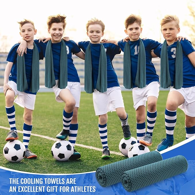 Hosuly 30 Pack Cooling Towels, 40"x12" Ice Breathable Soft Chilly Sweat Rag Microfiber Workout Rags for Gym Cooling Towels for Neck and Face for Yoga Golf Sport Running-StrideForce Fitness