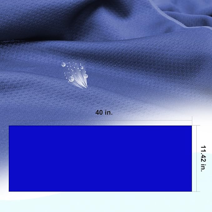 Biange Cooling Towel (Pack of 20, 40"x12") with Pouches for Sports, Workout, Fitness, Gym, Yoga, Golf, Pilates, Travel, Camping & More-StrideForce Fitness