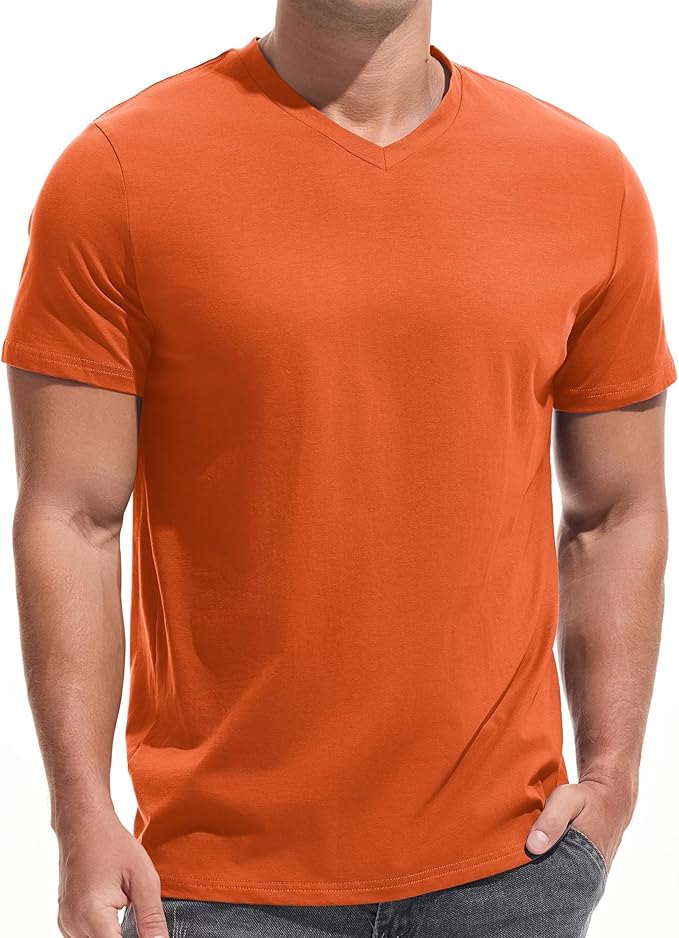 VEIISAR Premium V Neck T Shirts for Men - Modern Fitted Tees Vneck Undershirts-StrideForce Fitness