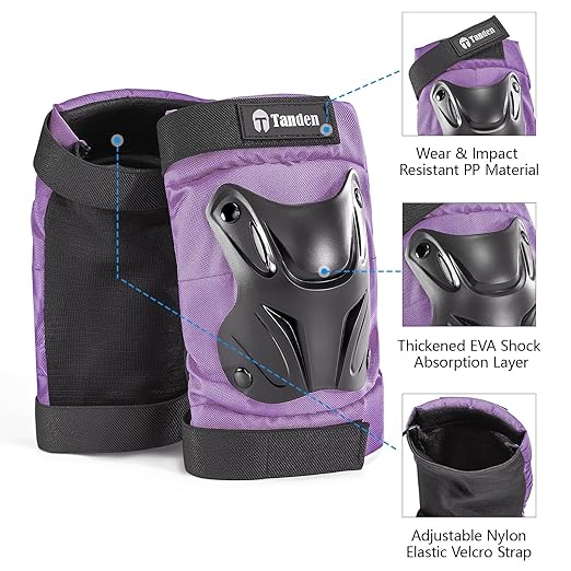 Skating Protective Gear Kids Toddler Knee Pads and Elbow Pads Set, Bike Protection for Kids Wrist Guards for Roller Skating Skateboarding Cycling Purple-StrideForce Fitness