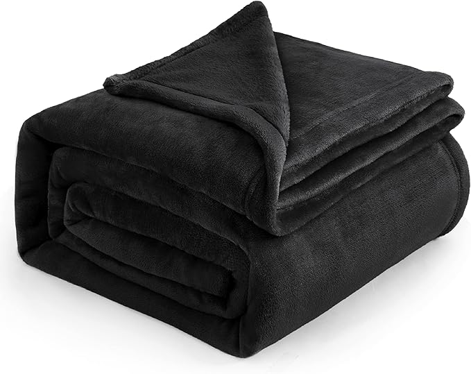 Bedsure Fleece Blankets King Size Black - Bed Blanket Soft Lightweight Plush Cozy Fuzzy Luxury Microfiber, 108x90 inches-StrideForce Fitness