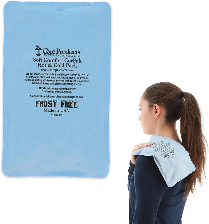 Core Products Soft Comfort CorPak – Reusable Hot & Cold Therapy Pack, Ice Pack for Injuries, No-Frost Compress for Muscle, Back & Joint Pain Relief – 6" x 10", Made in USA-StrideForce Fitness