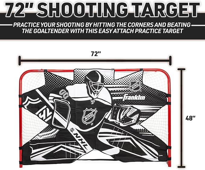 Franklin Sports NHL Street Hockey Goalie Shooting Target - Shooter Tutor Hockey Goal Practice Target - Street Hockey Net Goalie Target - Easy Attach Targe-StrideForce Fitness