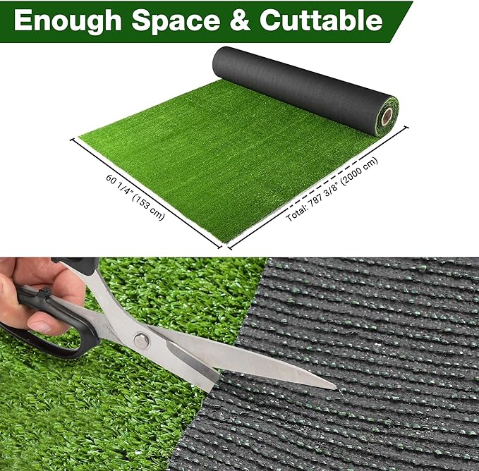 Yescom Sports Sled Strips Turf Gym Turf Flooring for Weight Sled Push Gym Equipment Outdoor Indoor Use 65'x5'(325 Sq.Ft) 0.4" H-StrideForce Fitness