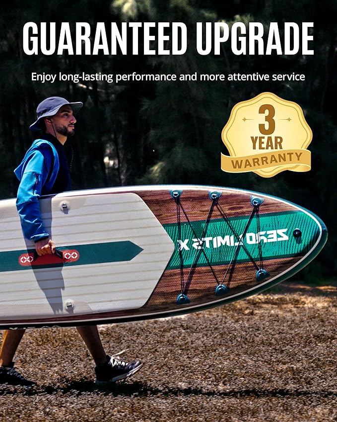 ZLX Inflatable Stand Up Paddle Board, 10'6" SUP Non-Slip Stable Deck Pad, Unique Center Fin, Premium Accessories, Portable Paddleboard for Adults, Beginners, All Skill Levels-StrideForce Fitness