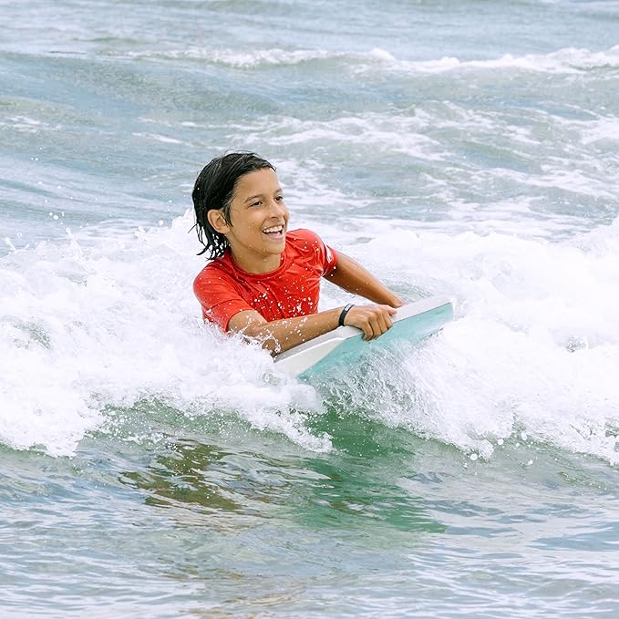 Veer Body Board - High Performance Adult or Child Sized Boogie Board - Bodyboard for Adults, Kids, Boys and Girls - Includes Premium Neoprene Tether with Two-Way Rotation-StrideForce Fitness