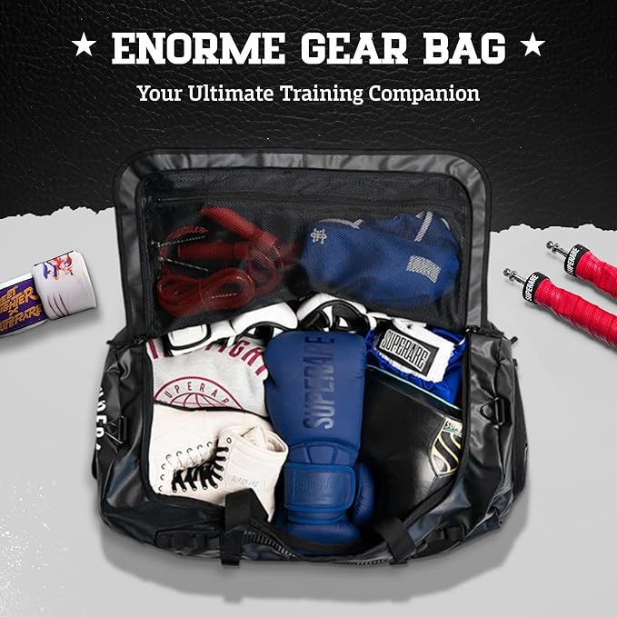 Superare Gear Bags - Gym Duffle Bag, Backpack, Tote Bag for MMA, Athletic Gym Boxing Bag - Enorme, Carico, Diario, Sporta-StrideForce Fitness