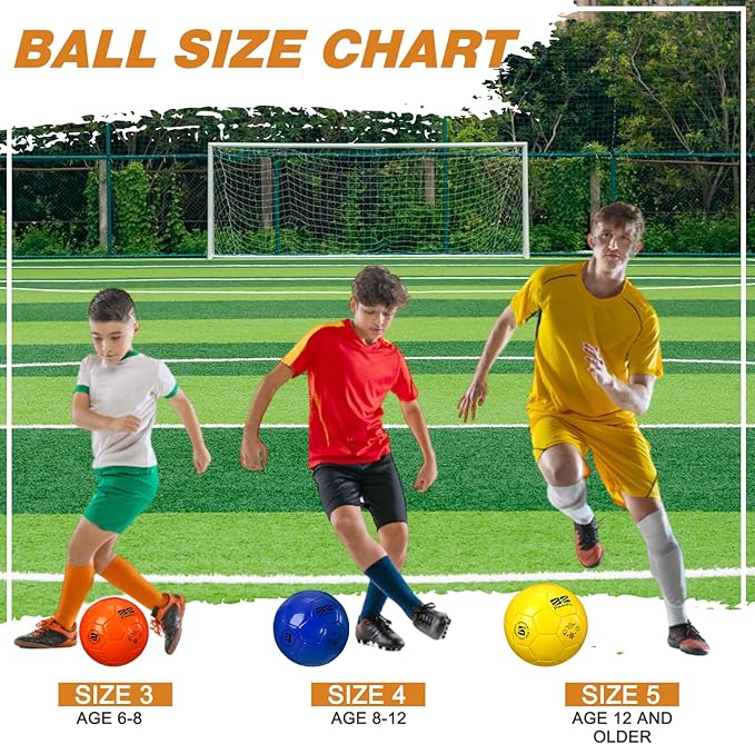 Deflated Soccer Balls with Pump Bulk Outdoor and Indoor Training Practice Soccer Ball Machine Stitched for Sports Birthday Gift Party Supplies-StrideForce Fitness