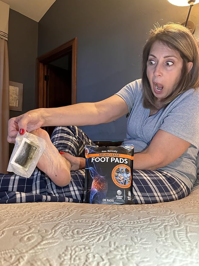 Sole Serenity NeuroEase Foot Pads for Occasional Nerve Discomfort in Hands and Feet - B12, Alpha Lipoic Acid, Magnesium, Frankincense and Zeolite for Relaxation, Back, Hand, Leg and Foot Comfort-StrideForce Fitness